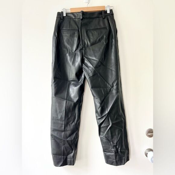 NWT Madewell x Aimee Song Slim Tapered Pants in Faux Leather - Picture 9 of 11